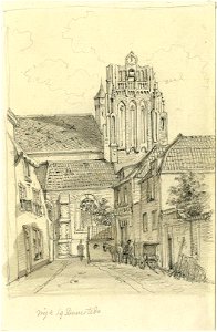 HUA-200175-Gezicht op de Grote Kerk te Wijk bij Duurstede uit het noorden. Free illustration for personal and commercial use.