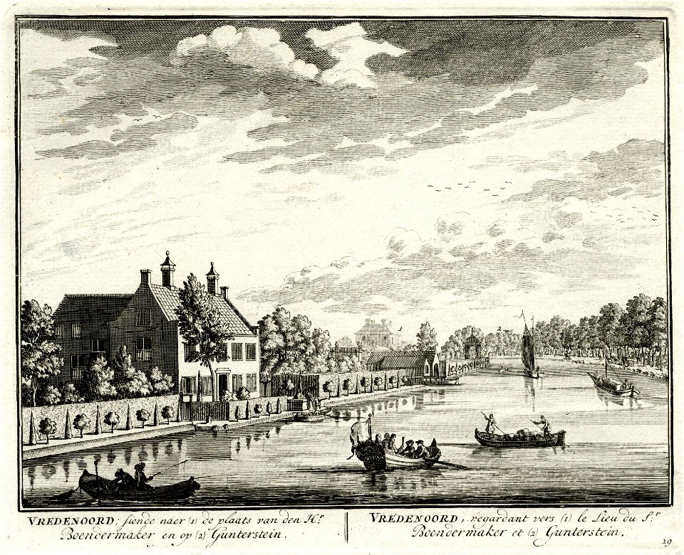 HUA-135718-Gezicht vanaf de Vecht bij Breukelen met links het huis Vredenoord uit het zuiden