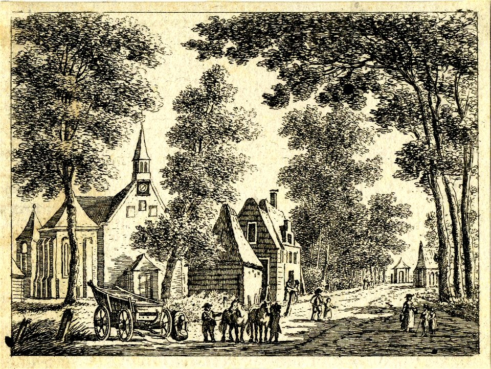 HUA-200489-Gezicht in het dorp Cothen met links de Nederlands Hervormde kerk