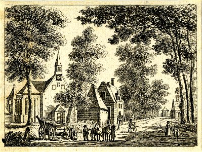 HUA-200489-Gezicht in het dorp Cothen met links de Nederlands Hervormde kerk