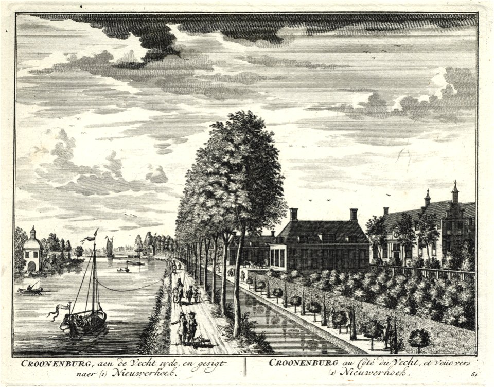 HUA-135750-Gezicht over de Vecht bij Loenen uit het noorden met rechts de buitenplaats Kronenburg