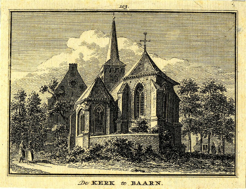 HUA-200396-Gezicht op de Nederlands Hervormde kerk te Baarn uit het oosten