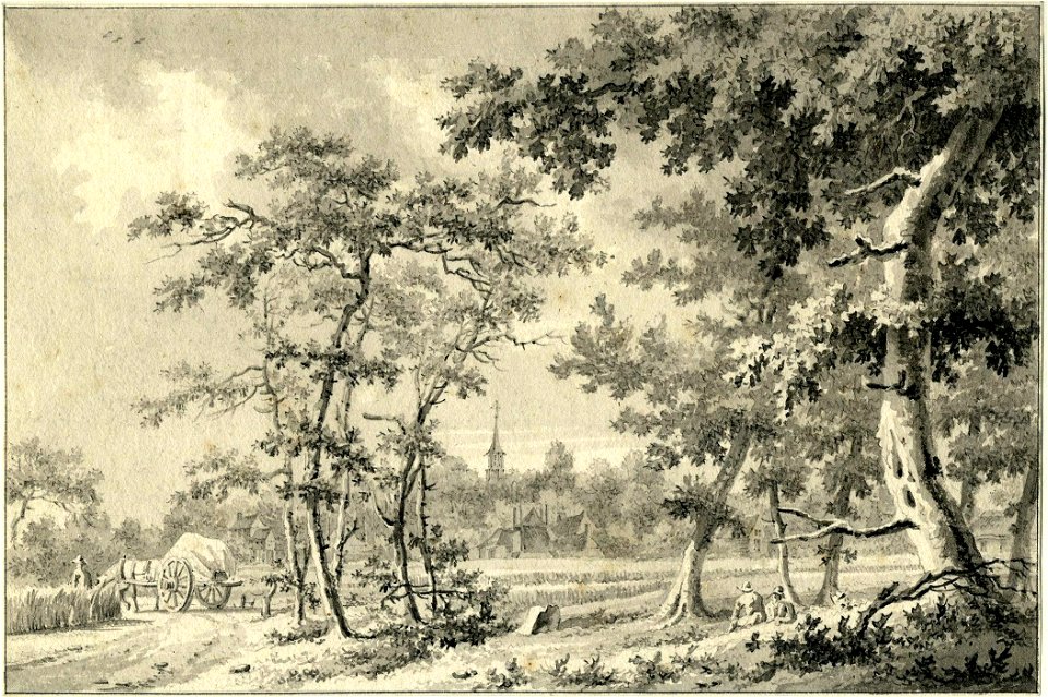 HUA-200518-Gezicht op het dorp Driebergen vanaf de Engweg