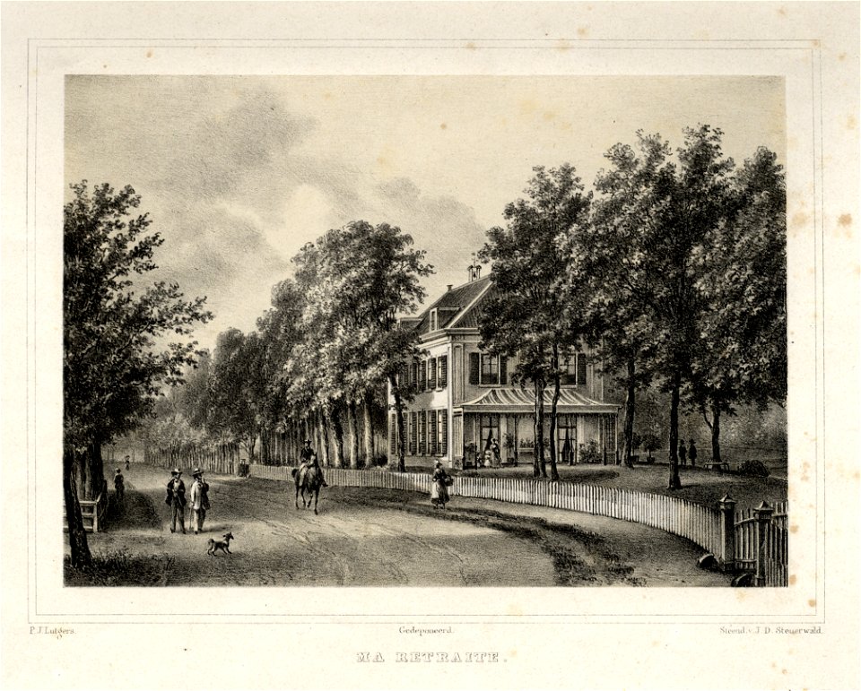 HUA-135862-Gezicht vanaf de Utrechtseweg te Zeist op het huis Ma Retraite