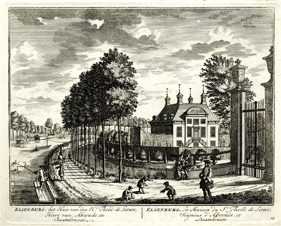 HUA-135703-Gezicht over de Vecht op de buitenplaats Elsenburg bij Maarssen
