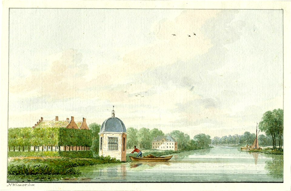 HUA-200466-Gezicht op de Vecht bij Loenen 