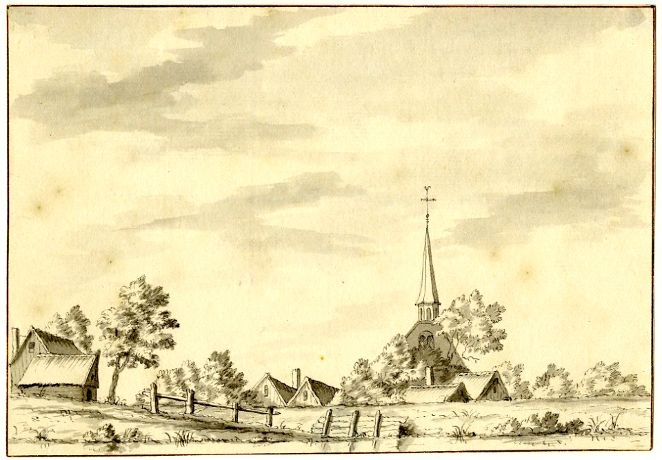 HUA-200924-Gezicht op het dorp t Waal