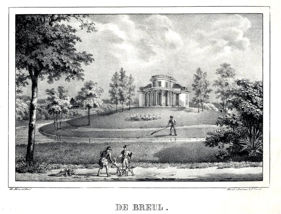 HUA-201167-Gezicht op het huis De Breul en het omringende park te Zeist