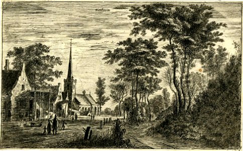 HUA-200848-Gezicht in het dorp Tienhoven met de Nederlands Hervormde kerk