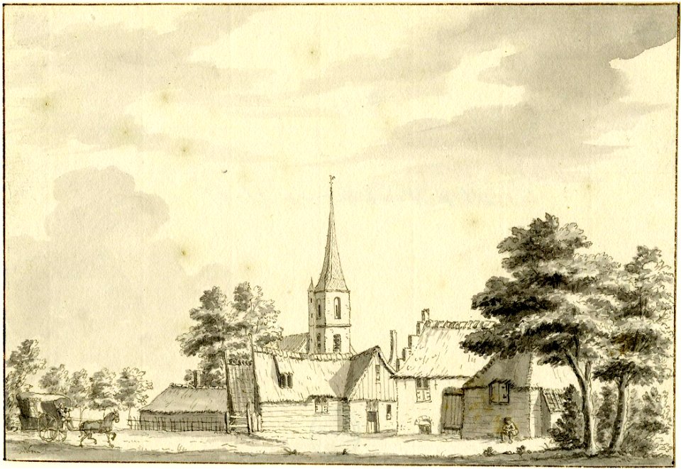 HUA-200943-Gezicht in het dorp Werkhoven in het jaar 1637