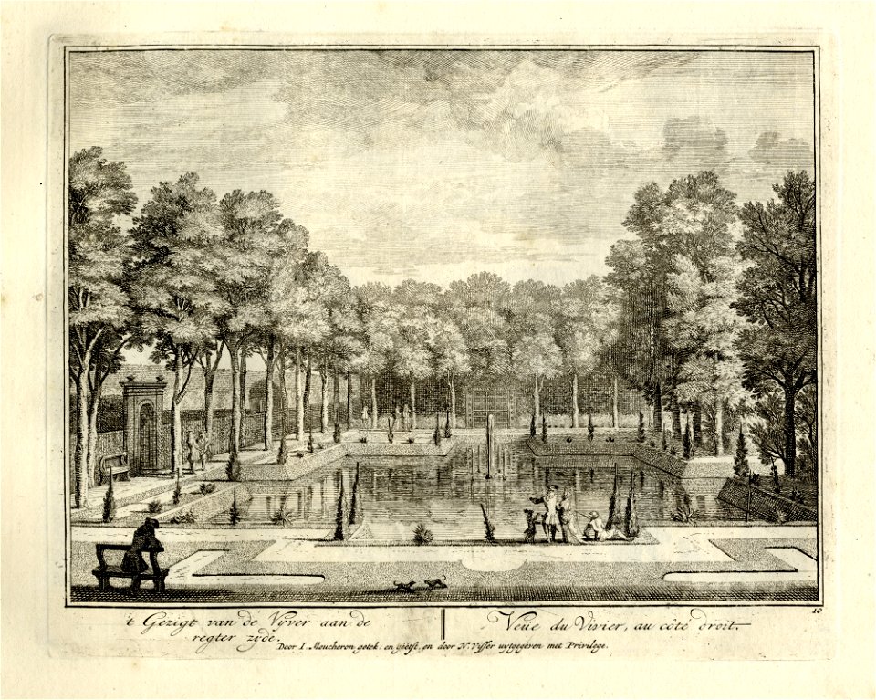 HUA-135959-Gezicht in de tuin van de buitenplaats Heemstede te Houten de vijver aan de rechterzijde