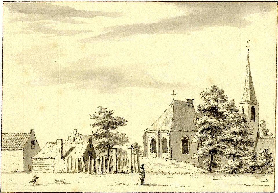 HUA-200860-Gezicht in het dorp Vinkeveen met de Nederlands Hervormde kerk
