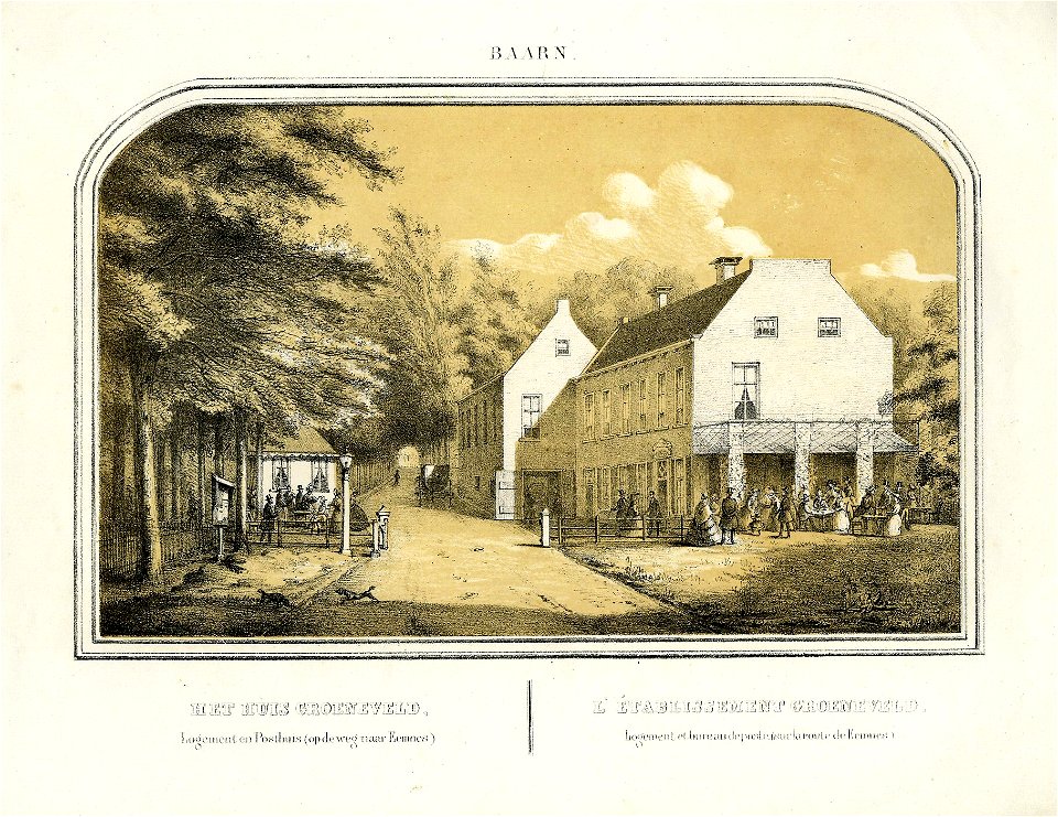 HUA-200392-Gezicht op het Posthuis bij het huis Groeneveld te Baarn