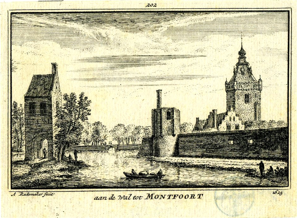 HUA-200227-Gezicht op een hoek van de hoofdburcht van het kasteel te Montfoort