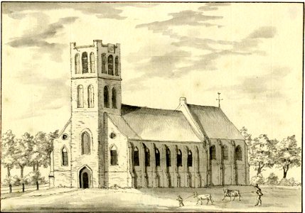 HUA-200946-Gezicht op de Nederlands Hervormde kerk te Westbroek uit het zuidwesten