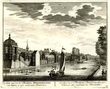 HUA-135615-Gezicht op de Vecht bij Breukelen met de buitenplaats Boom en Bosch