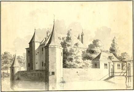 HUA-201144-Gezicht op het kasteel Capelle aan de IJssel bij Rotterdam