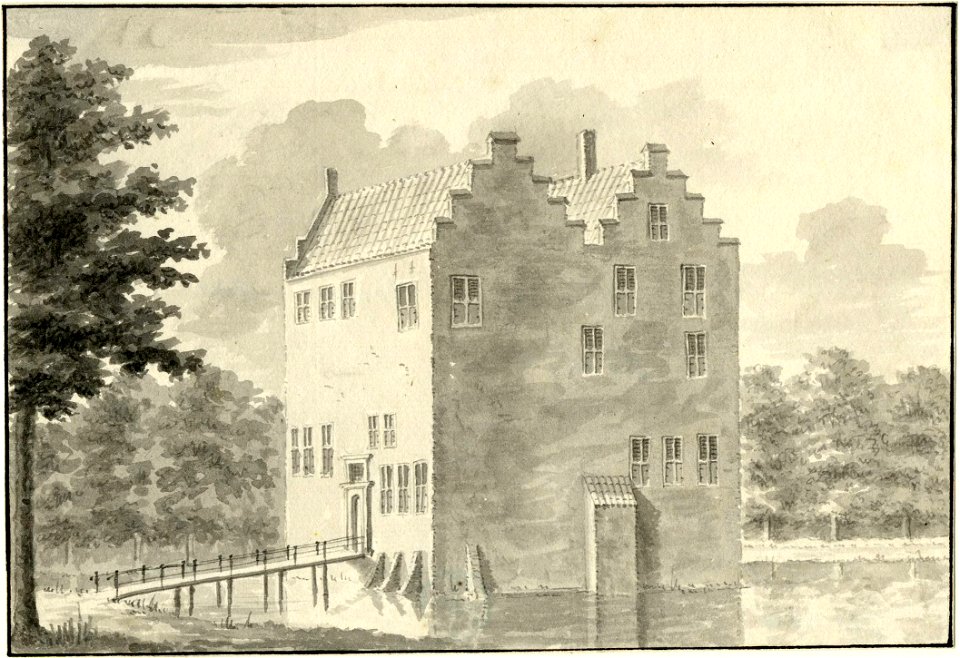 HUA-201084-Gezicht op het kasteel Ten Baan bij Jutphaas