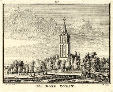 HUA-200832-Gezicht op het dorp Soest met de Nederlands Hervormde kerk uit het zuidwesten