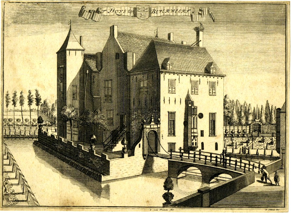 HUA-201093-Gezicht vanaf de voorburcht op het kasteel Beverweerd bij Werkhoven