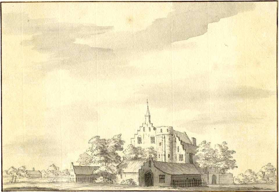 HUA-201224-Gezicht op het kasteel ter Eem bij Eemnes gemeente Baarn 