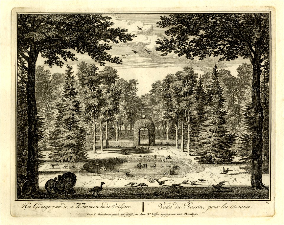 HUA-135964-Gezicht op de vogelvijvers in de tuin van de buitenplaats Heemstede te Houten