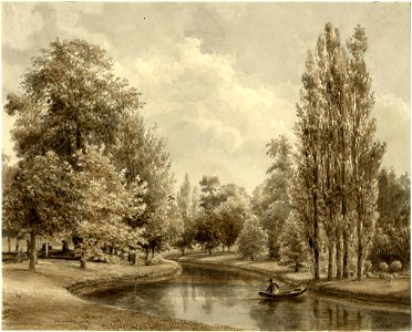 HUA-201468-Gezicht op de vijver in het park van de buitenplaats Kersbergen bij Zeist