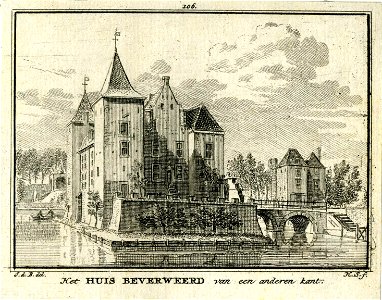 HUA-201101-Gezicht op het kasteel Beverweerd bij Werkhoven met rechts een gedeelte van de voorburcht uit het zuiden