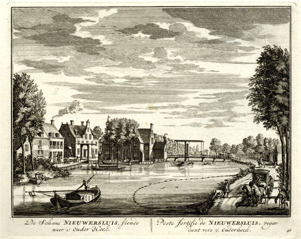 HUA-135735-Gezicht op de Vecht te Nieuwersluis uit het zuidwesten