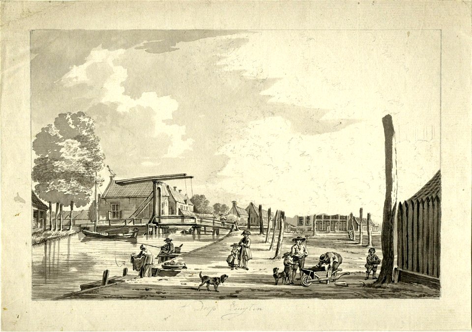 HUA-201004-Gezicht in Zuilen met de brug over de Vecht