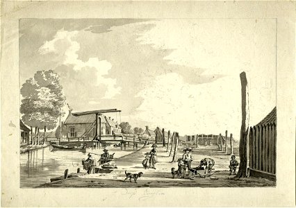 HUA-201004-Gezicht in Zuilen met de brug over de Vecht