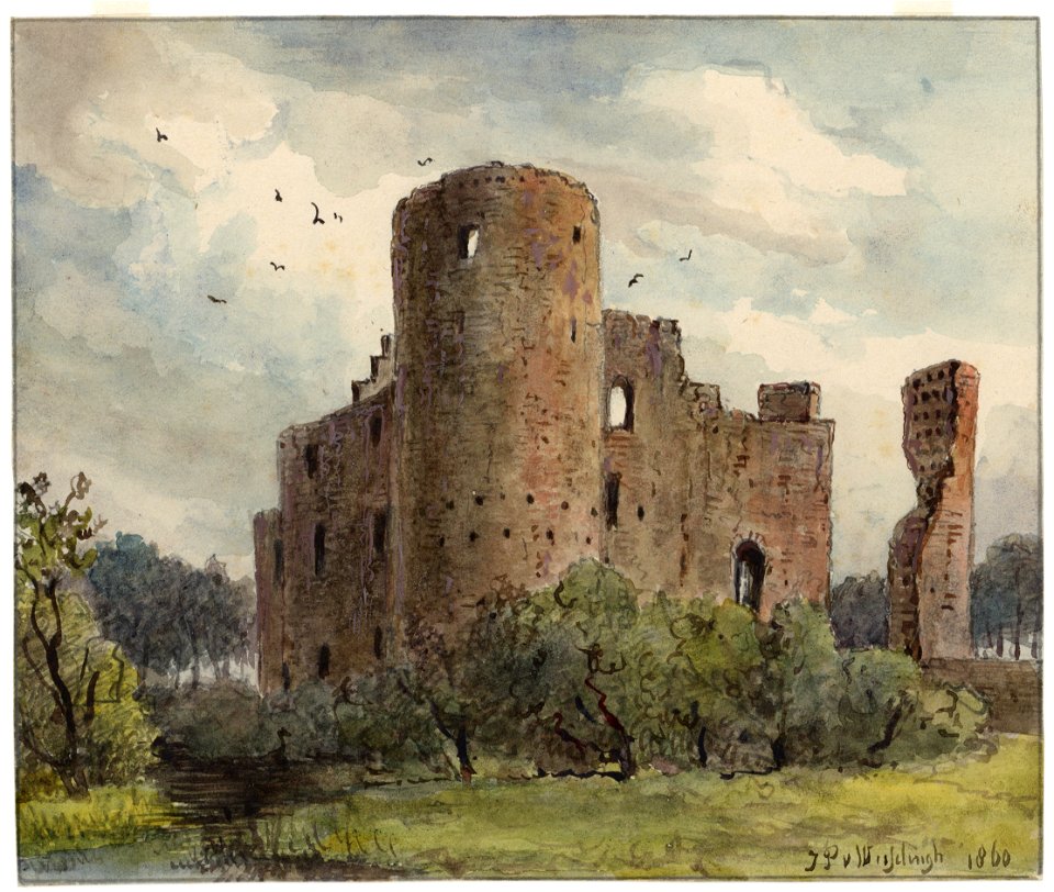 HUA-201339-Gezicht op de ruïne van het kasteel De Haar bij Haarzuilens uit het oostenNB De gemeente Haarzuilens is per 1 januari 1954 opgenomen in de gemeente Vl