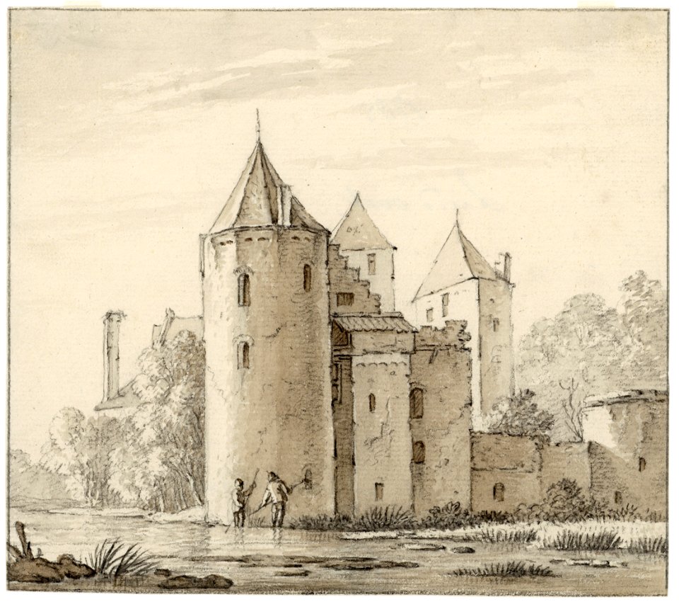 HUA-201315-Gezicht op het kasteel De Haar bij Haarzuilens uit het oostenNB De gemeente Haarzuilens is per 1 januari 1954 opgenomen in de gemeente Vleuten De Meer