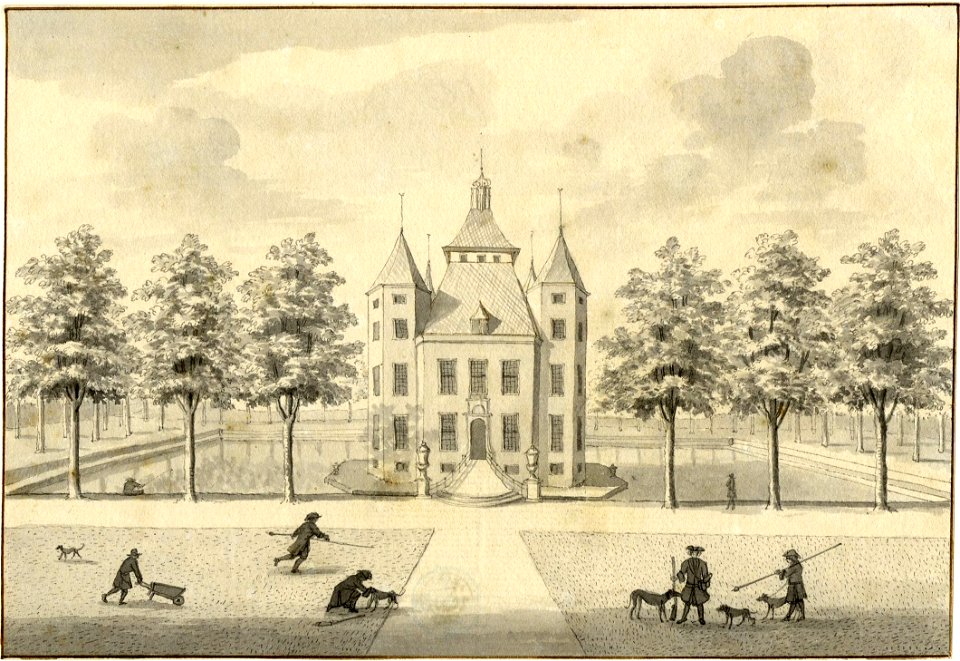 HUA-201381-Gezicht op het huis Heemstede gemeente Houten uit het noordoosten