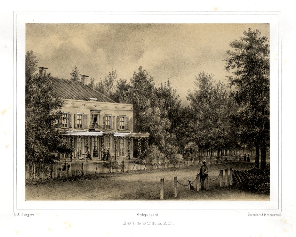 HUA-135907-Gezicht op de voorgevel van het huis De Hoogstraat aan de zuidzijde van de Rijksstraatweg te Leersum