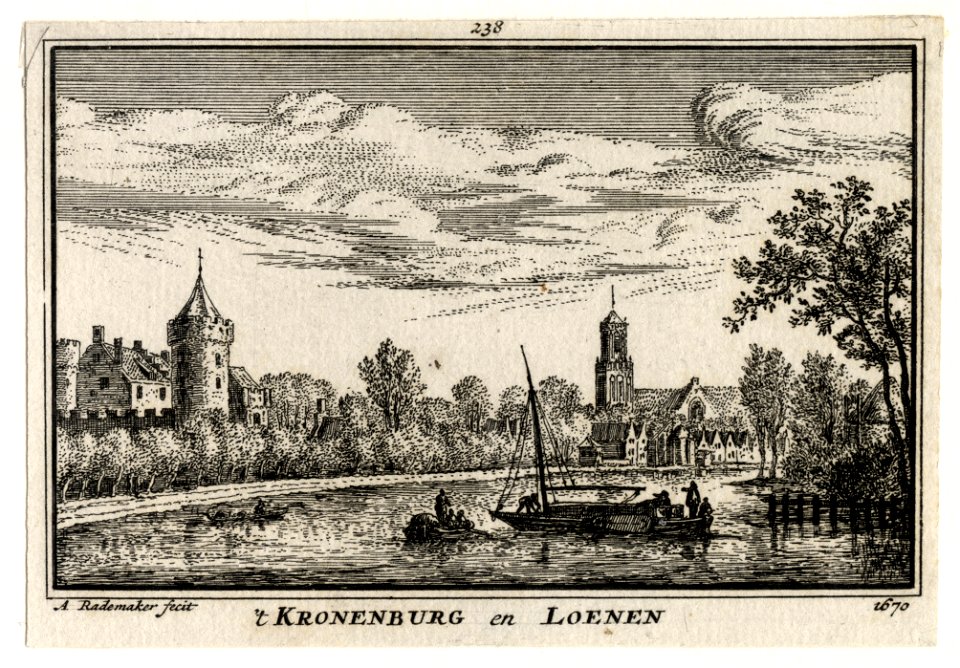 HUA-200646-Gezicht op de Vecht bij kasteel Kronenburg en Loenen