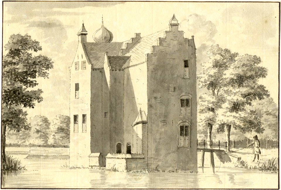 HUA-201273-Gezicht op het kasteel Groenewoude bij Woudenberg uit het noordwesten