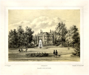 HUA-135875-Gezicht op de achtergevel van het huis Zandbergen te ZeistNB Het huis Zandbergen heeft tegenwoordig het adres Amersfoortseweg 18 te Huis ter Heide gem