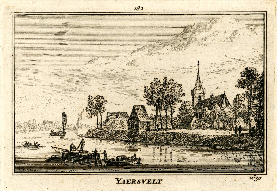 HUA-200579-Gezicht op de Lek met het dorp Jaarsveld