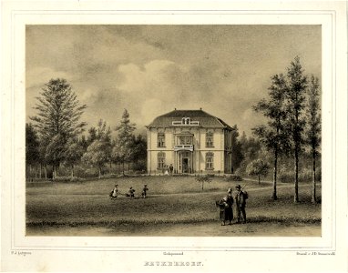 HUA-201195-Gezicht op het huis Beukbergen te Zeist met het bijbehorende parkNB Het huis Beukbergen heeft tegenwoordig het adres Amersfoortseweg 59 te Huis ter He