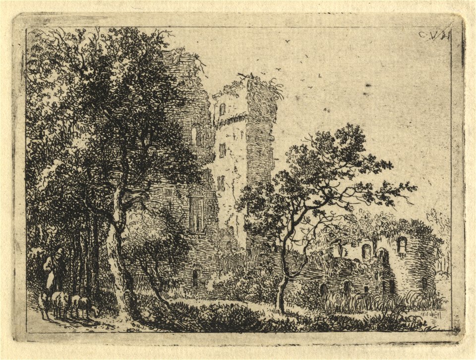 HUA-201352-Gezicht op de ruïne van het kasteel De Haar bij Haarzuilens uit het oostenNB De gemeente Haarzuilens is per 1 januari 1954 opgenomen in de gemeente Vl