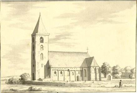 HUA-200635-Gezicht op de Nederlands Hervormde kerk te Leusden uit het zuiden