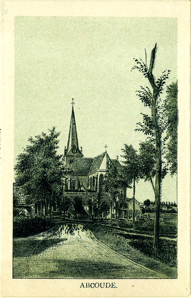 HUA-200338-Gezicht op de RK kerk te Abcoude uit het zuidoosten