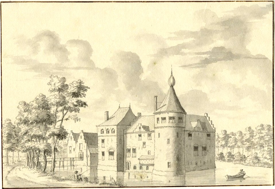 HUA-201279-Gezicht op het kasteel Gunterstein bij Breukelen