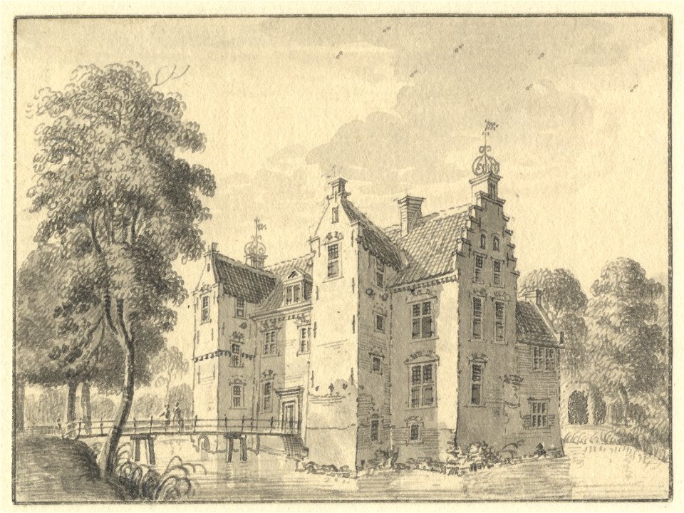 HUA-201604-Gezicht op de voor en de zijgevel van het huis Ter Mey te HaarzuilensNB De gemeente Haarzuilens is per 1 januari 1954 opgenomen in de gemeente Vleuten