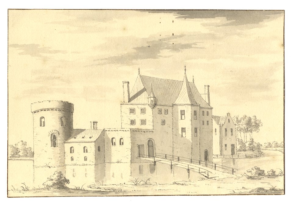 HUA-201724-Gezicht op het kasteel Oostwaard ten zuiden van Maarssen
