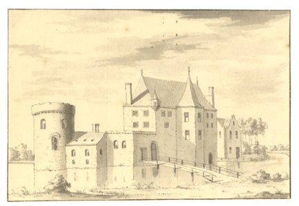 HUA-201724-Gezicht op het kasteel Oostwaard ten zuiden van Maarssen