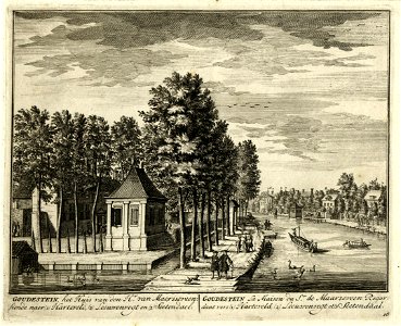 HUA-201461-Gezicht over de Vecht te Maarssen uit het noorden met links het huis Goudestein