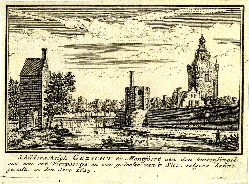 HUA-200228-Gezicht op een hoek van de hoofdburcht van het kasteel te Montfoort