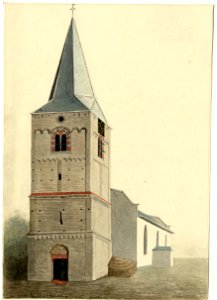 HUA-200940-Gezicht op de Nederlands Hervormde kerk te Werkhoven uit het zuidwesten